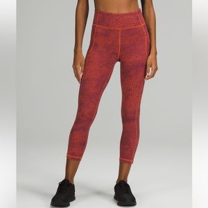 376. Lululemon invigorate high rise crop 25” size 4 in crackle glaze vintage…